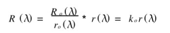 样品的光谱反射因素R（λ）值的计算公式