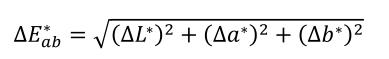 Lab颜色空间中的色差公式