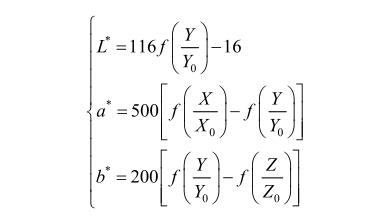 CIE1976 Lab的计算表达式