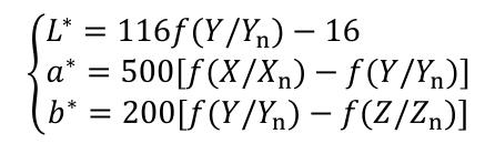 L、a、b值的表达式056